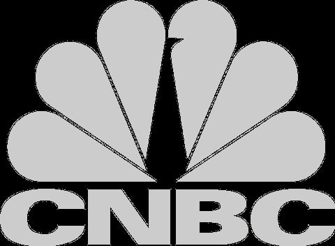 CNBC logo with stylized peacock feathers above the network name